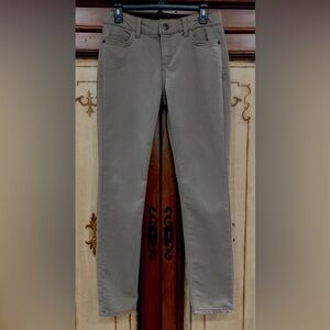 Liz Claiborne Clay-colored Sara Slim-Leg Mid-rise Jeans